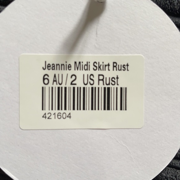 Princess Polly MIDI Skirt Rust - Picture 7 of 7